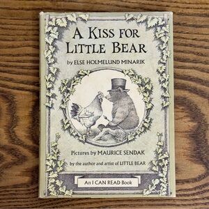 A Kiss For Little Bear - 1st Edition Hardcover Book Sendak Illustrated - DJ